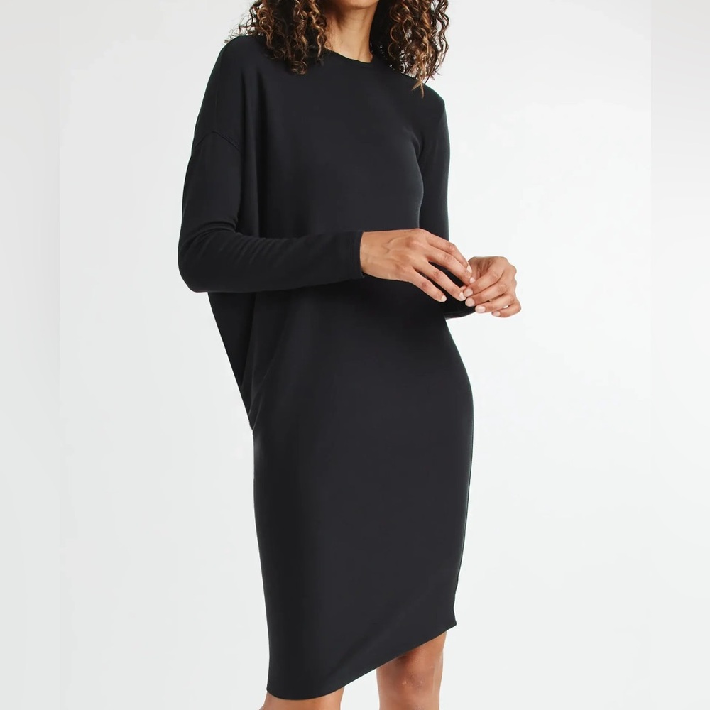 Kit and Ace Oversized Asymmetrical Sweater Dress Dark Gray Size 2 Relaxed